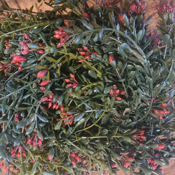 Other - 6-foot Box Holly & Berry Plastic Garland, Set of2